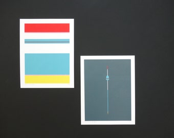 Handmade 4 Color Screenprint of a Grey Floater, limited edition