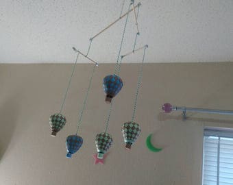 Paper Weaving hot air balloon mobile