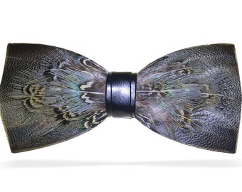 Real Feathers Handmade Bowtie Unique bow tie