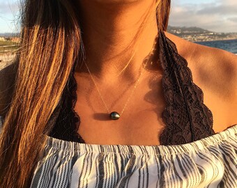 Floating Tahitian Pearl Necklace
