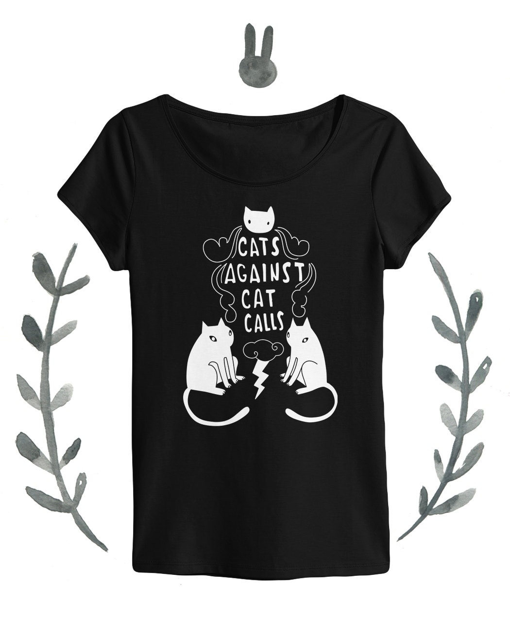 cats against cat calls ladies shirt