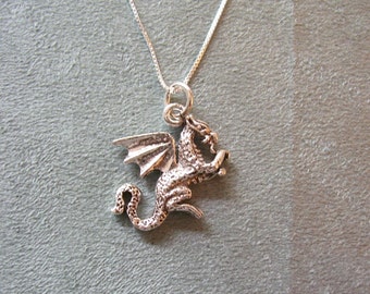 Sterling dragon pendant