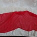 Sheer red oblong silk scarf - vintage and RED - mid century, circa 1960s