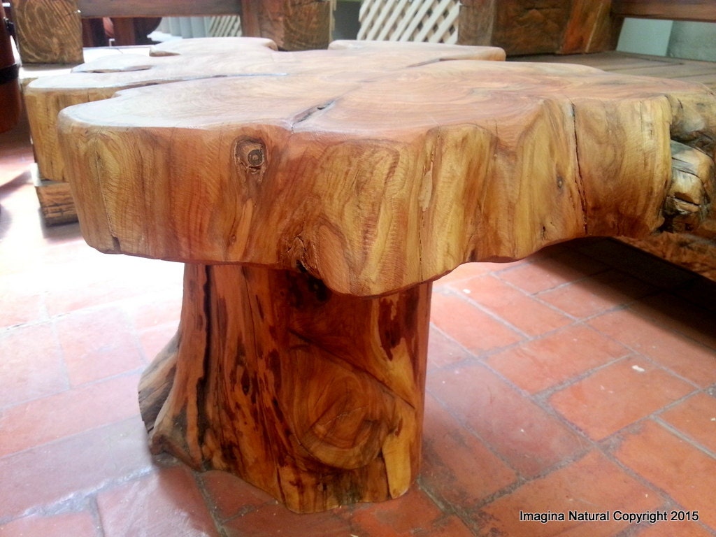 Naturally Unique Cypress Tree Trunk Handmade Coffee Table