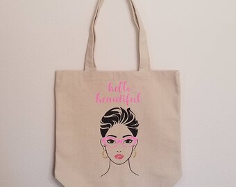 Hello Beautiful Tote Bag
