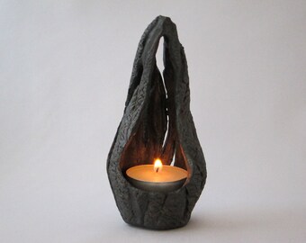 Votive Candle Holder Ceramic Lantern Tea Light Pottery Luminary