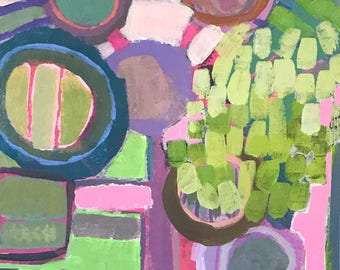 Flowers and Branches #2 original painting by Andrew Daniel