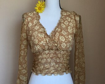 90s vintage crop blouse