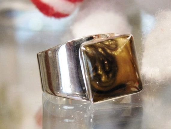 Tigers Eye Ring / Mexican Sterling Silver