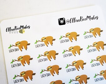 Lazy Day Sloth Stickers