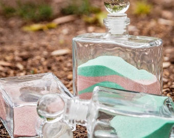 Small Unity Sand Ceremony Set with Glass Stoppers - Wedding Decor - Unity Sand - Beach Wedding - Glass Bottles with Sand Included