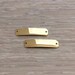 Gold Blanks, Initial Blanks, Gold Connectors, Gold ID Tags, 4 pcs