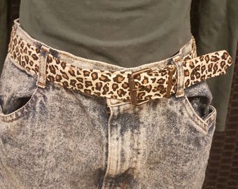 Vintage 1970 leopard belt