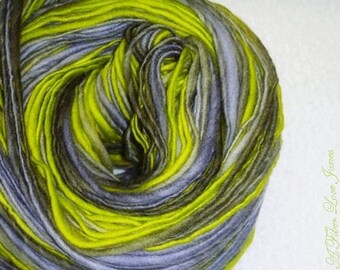 Hoary Ogre - Art Yarn -195 yds - Thick and Thin - Handspun - Knitting - Crochet - Weaving - Mixed Media - Fiber Arts - Textile Arts - etc