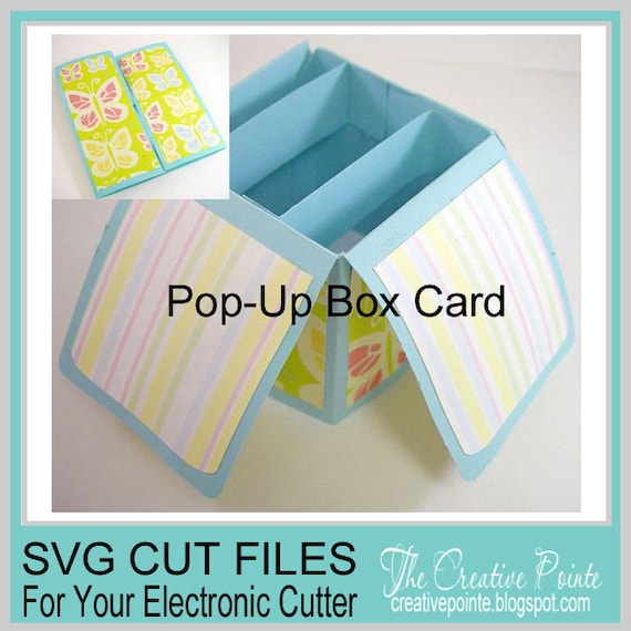 PopUp Box Card SVG Cutting Template Only