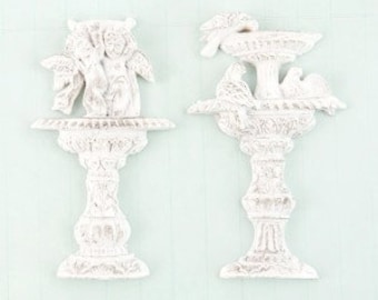 Prima Shabby Chic Treasures Collection Ingvild Bolme Resin Garden Fountain Embellishments