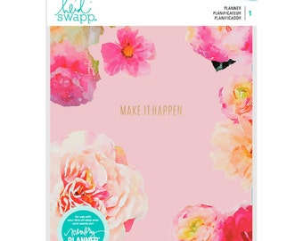Heidi Swapp Memory Planner - Make It Happen - 12-Month Non-dated Floral Planner