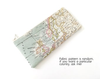 Map pencil case, world map pencil case, map pencil pouch, pencil case, pencil pouch, personalized gifts - Mapamundi