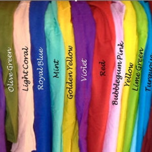 Set Of 10 Regular Size. Any Solid Color Half Length Fringeless Sarong/Pareo/Pareu. Pick Any 10 Colors! For Any Dancers, Luau, Beach, Scarf..