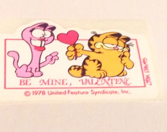 Garfield sticker Valentine Jim Davis 1978 United Feature Syndicate, Inc.