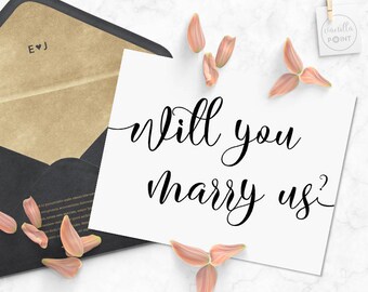 Will You Marry Us Card Printable, Will You Be Our Officiant Card, Wedding Officiant Note Card Gift, Officiant Proposal Card, Minister Card