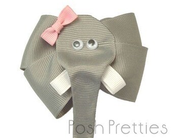 Jumbo Elephant Hair Bow Clippie