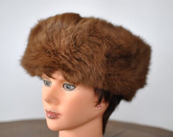 Vintage RABBIT FUR HAT , vintage hat....(007)