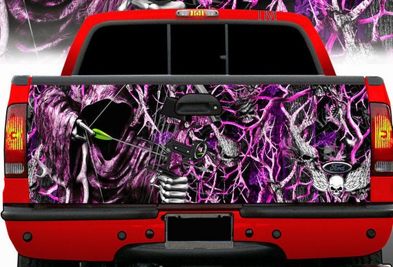 Tailgate Wrap Bow Hunting Grim Reaper Camouflage Skull