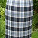 Scottish Tartan Skirt - tartan kilt - wool skirt - medium blue wool skirt