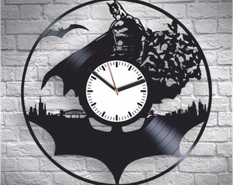 Batman Vinyl Record Wall Clock, Wall Clock Vintage, Wall Clock Modern, DC Comics Gift For Boy, Birthday Gift, Batman Vinyl Wall Clock