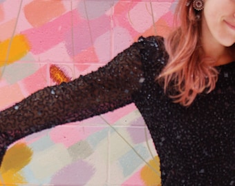 Papell Boutique Evening sequin top