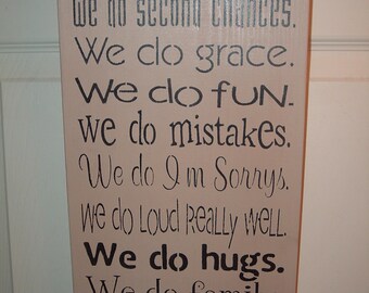 In This Home stenciled wall plaque
