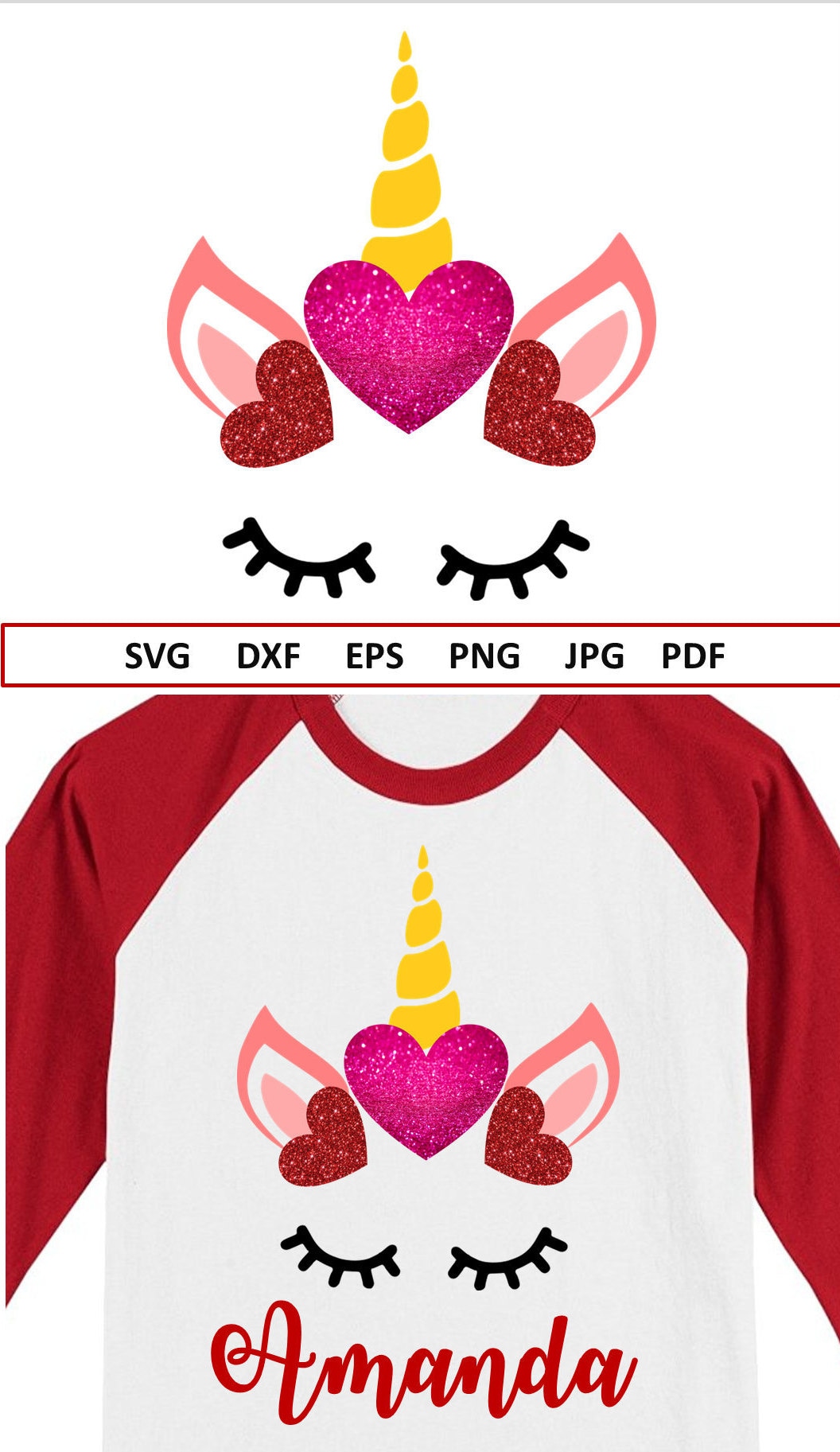 Download Valentine Unicorn SVG file Unicorn face Svg Dxf Unicorn