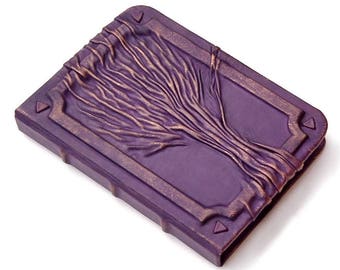 Leather purple journal, leather notebook, travel journal, leather diary sketchbook, blank book