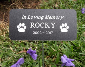 Custom Engraved Pet Memorial Marker 2.75" x 5.75", Custom Pet Memorial, Grave Markers for Pets, Pet Grave Marker, Engraved Pet Memorial