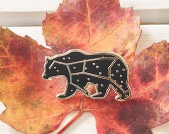 Ursa Major pin - The Great Bear pin - bear enamel pin - luxury enamel pin - zodiac pin - constellation pin - starry night enamel pin