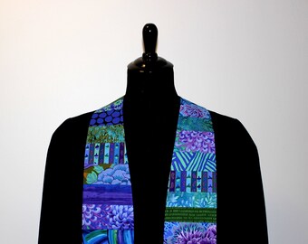 Clergy Stole, Joyful Blue #268, Pastor Stole, Minister Stole, Alb Stole, 54" Length, Pastor Gift, Vestments, Church