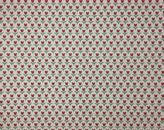 Kokka Fabric - Echino - Linen/Canvas - Pink Tulips - by the yard
