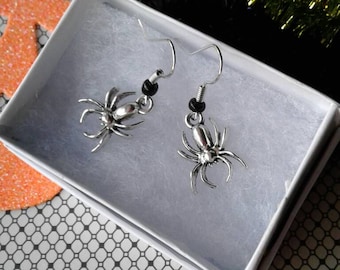 Black Widow Spider Earrings,Spider Earrings