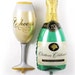 champagne bottle and cheers glass foil Helium Balloons