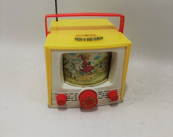Vintage Fisher Price Peek a Boo Music Box, Mary Had A Little Lamb, 1965