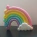 100% edible fondant unicorn rainbow cake topper, cake decoration