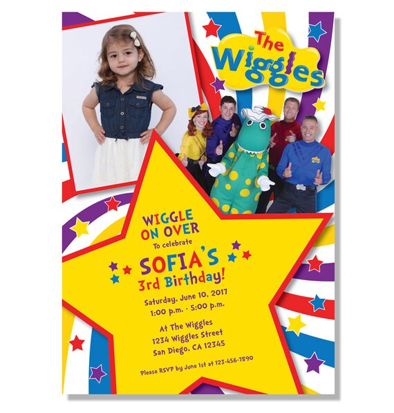 Wiggles Birthday Invitations Digital File