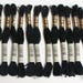 Embroidery Floss DMC Cotton 6 Strand Black color match for Black wool felt blend fabric