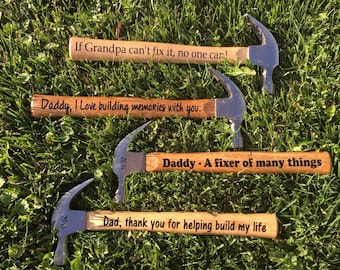 Personalized Hammer, Custom Hammer, For Dad, For Grandpa, Father's Day, Birthday Gift, Christmas, Gift, Anniversary, Hard to buy for men