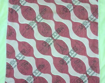 Vintage Dubonnet Scarf Sheer Pink Paris in a Glass Art Nouveau Style