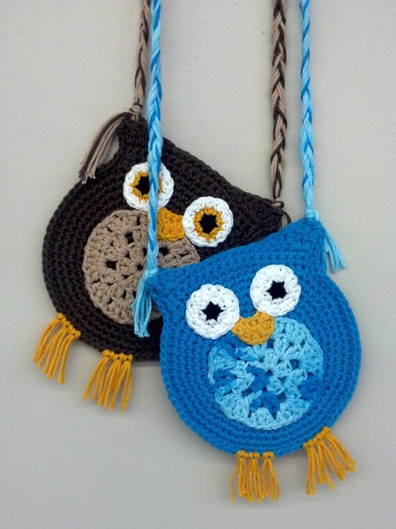 Crochet Pattern Quick and Easy Cute Owl Hipster Purse Tote
