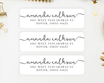 Address Labels / Personalized Return Address Labels / Custom Address Labels / Address Sticker / Address Label Sticker / The Amanda