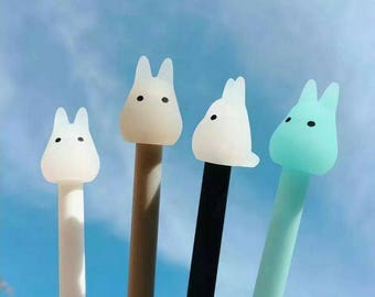 Cute Pen, Rabbit, Totoro, Gel Style, 0.5mm Writing, Stationary, School Supplies