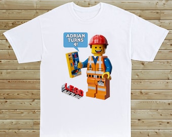 Lego Movie Custom Birthday T-Shirt - Boy
